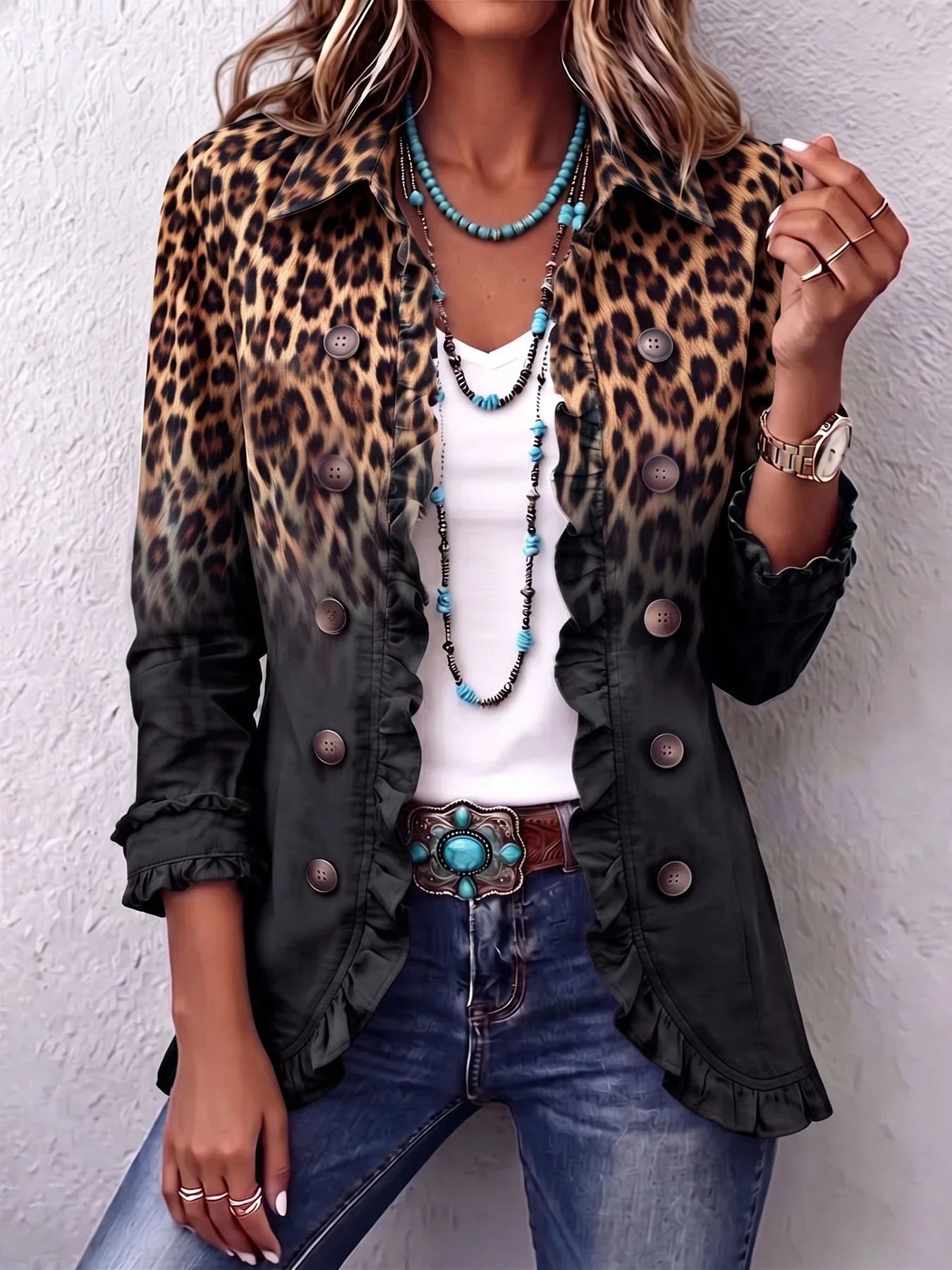 Blazer Leopardo- Moderno, estiloso e confortável. +Frete Grátis