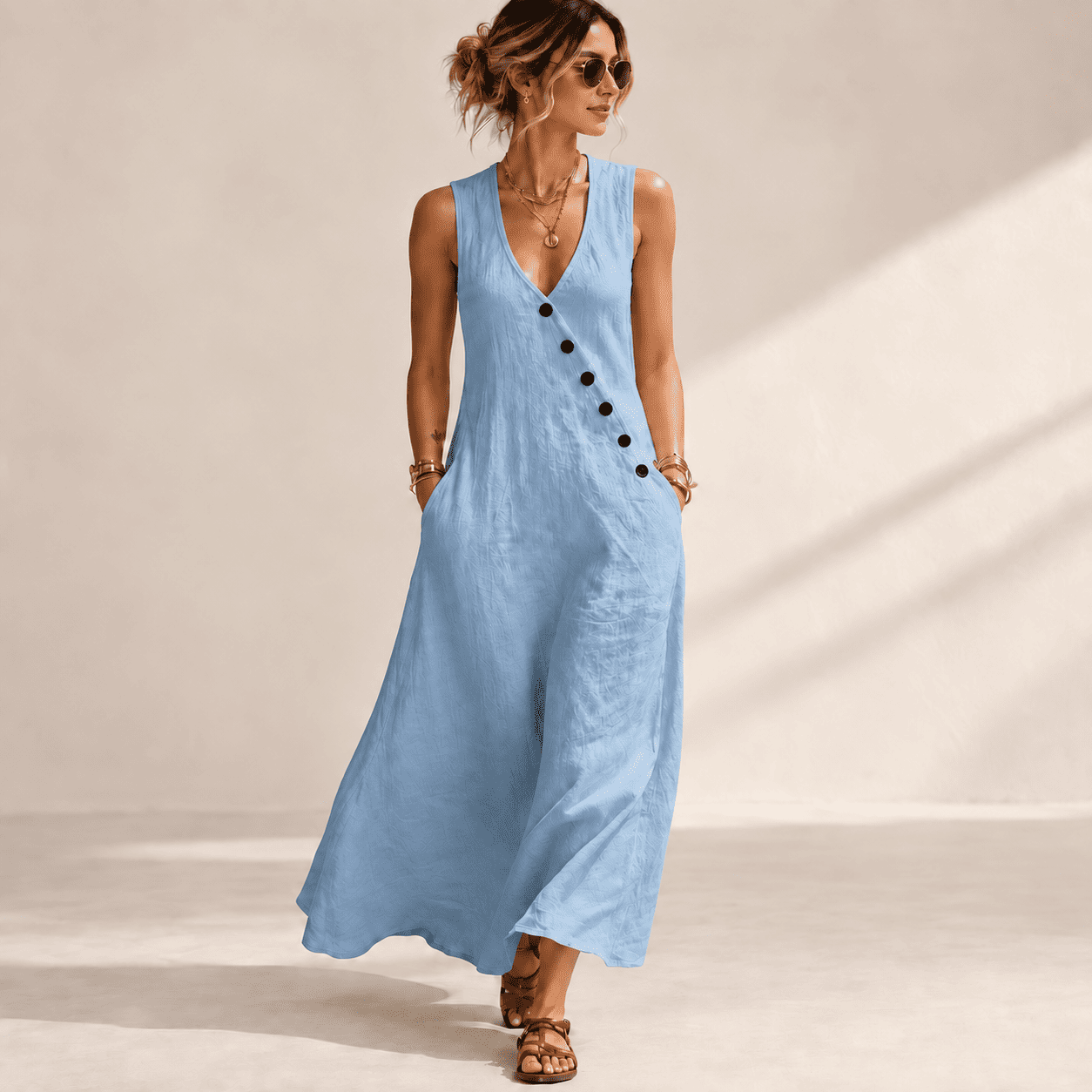 Vestido Longo Yasmin- A peça que entrega presença e elegância sem abrir mão da leveza!