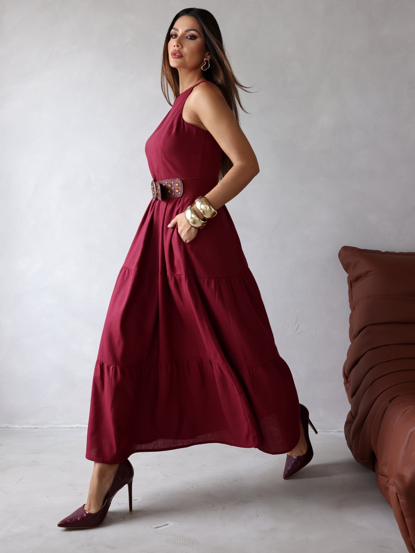 Vestido de Linho Sofia- A Combinação perfeita entre estilo e conforto + Frete Grátis