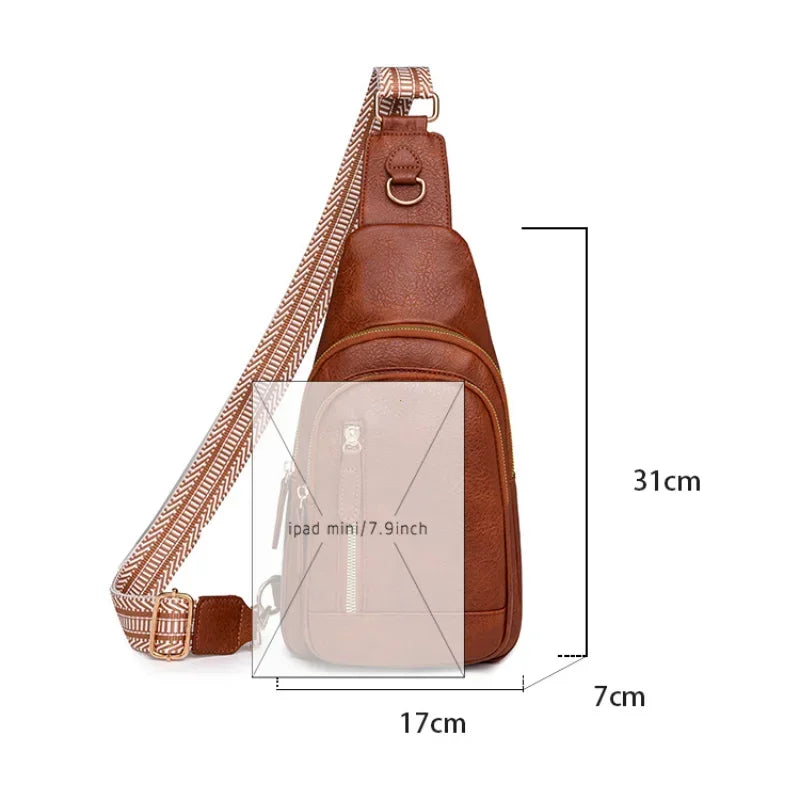 Bolsa Transversal Elegante- Espaçosa e um estilo que complementa a moda