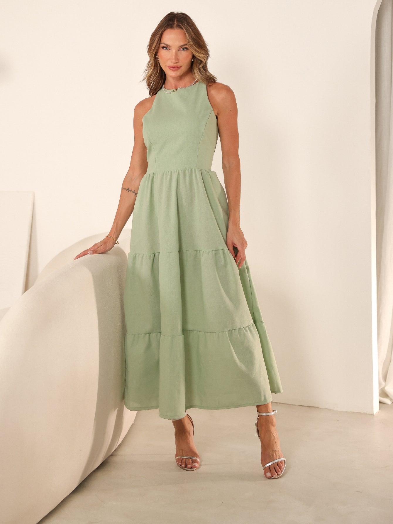 Vestido de Linho Sofia- A Combinação perfeita entre estilo e conforto + Frete Grátis