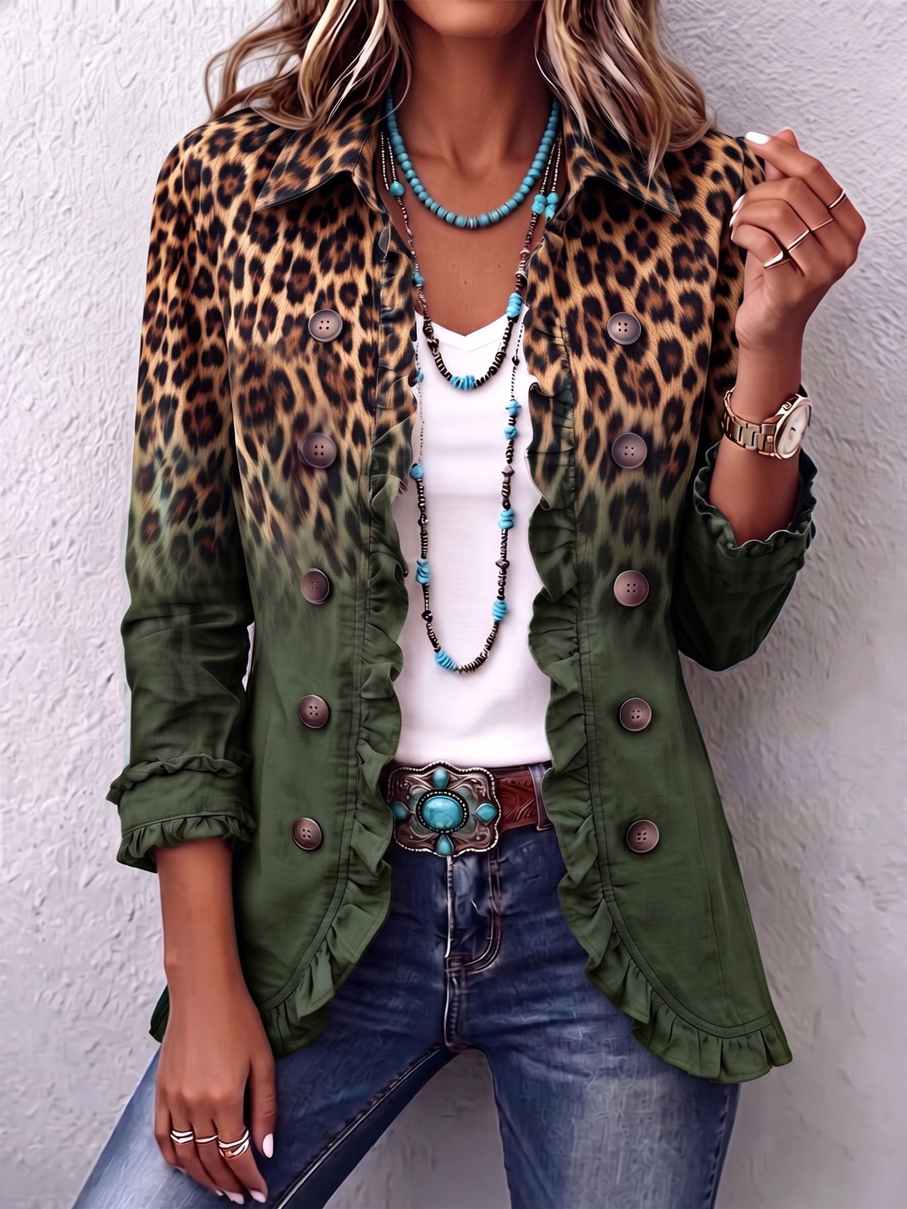 Blazer Leopardo- Moderno, estiloso e confortável. +Frete Grátis