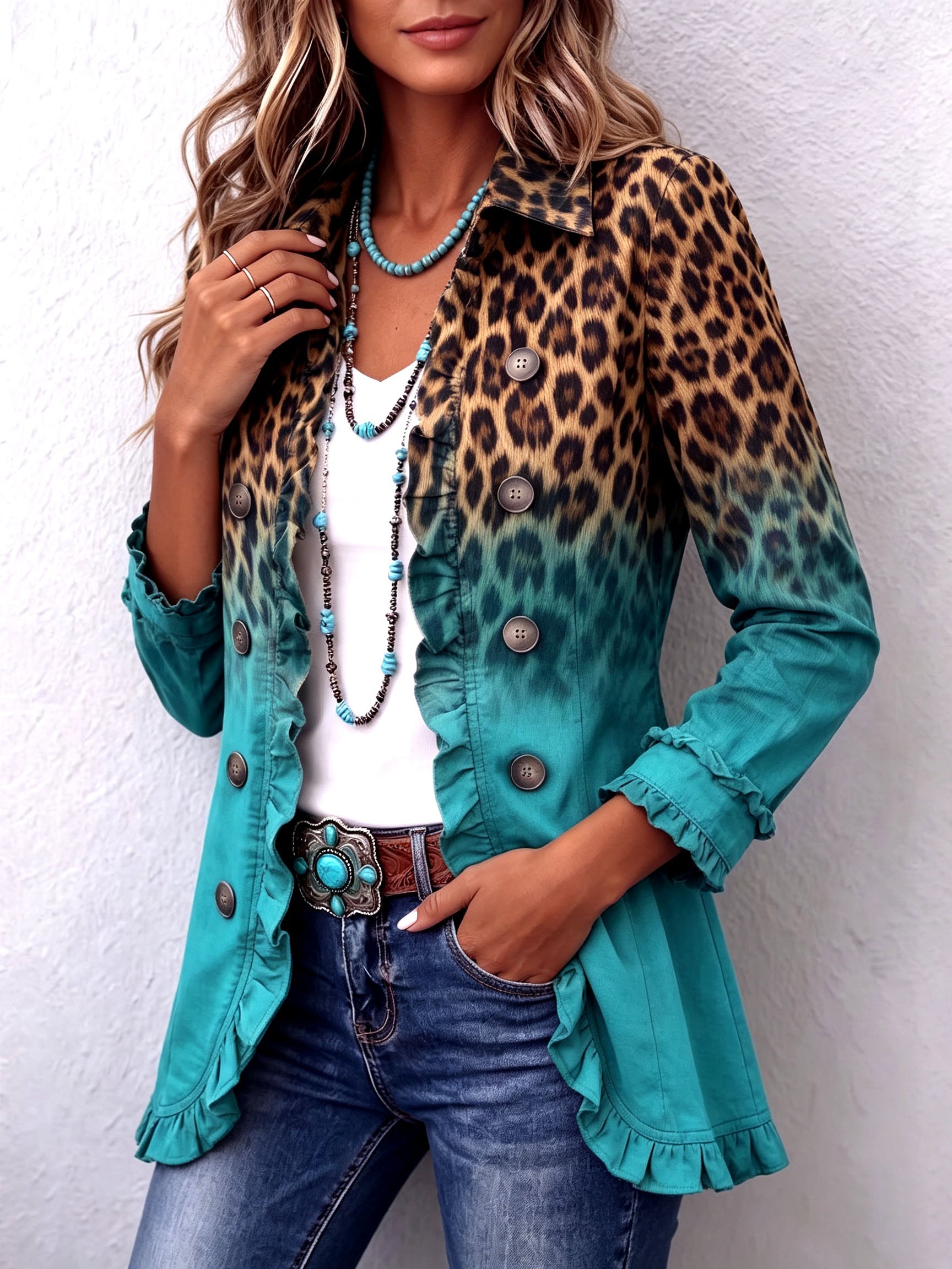 Blazer Leopardo- Moderno, estiloso e confortável. +Frete Grátis