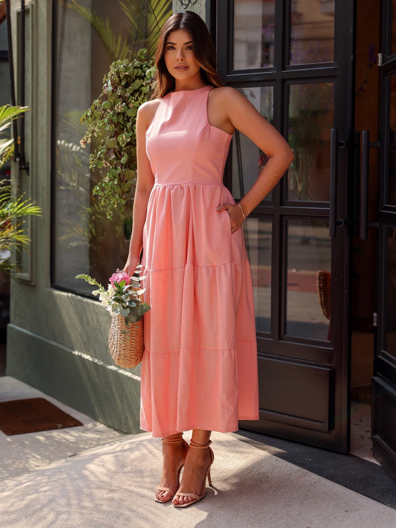 Vestido de Linho Sofia- A Combinação perfeita entre estilo e conforto + Frete Grátis