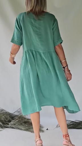 Vestido Bianca- Linho Premium - Leve e Soltinho, Ideal para diversas ocasiões!