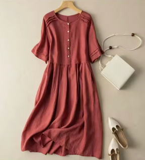 Vestido Bianca- Linho Premium - Leve e Soltinho, Ideal para diversas ocasiões!