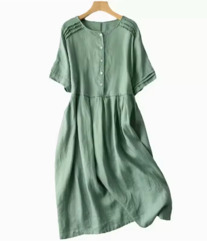 Vestido Bianca- Linho Premium - Leve e Soltinho, Ideal para diversas ocasiões!