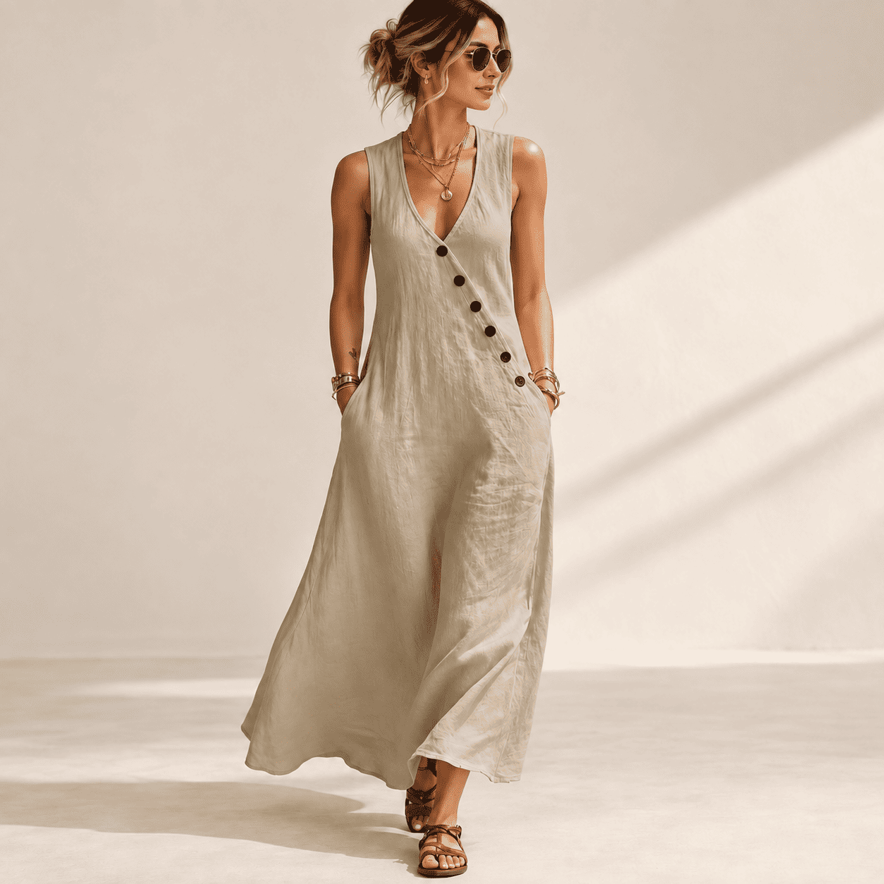 Vestido Longo Yasmin- A peça que entrega presença e elegância sem abrir mão da leveza!