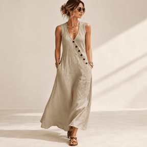 Vestido Longo Yasmin- A peça que entrega presença e elegância sem abrir mão da leveza!