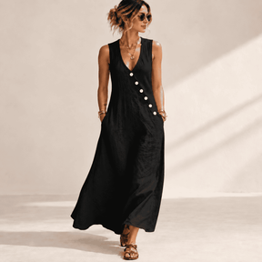 Vestido Longo Yasmin- A peça que entrega presença e elegância sem abrir mão da leveza!