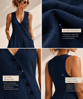 Vestido Longo Yasmin- A peça que entrega presença e elegância sem abrir mão da leveza!