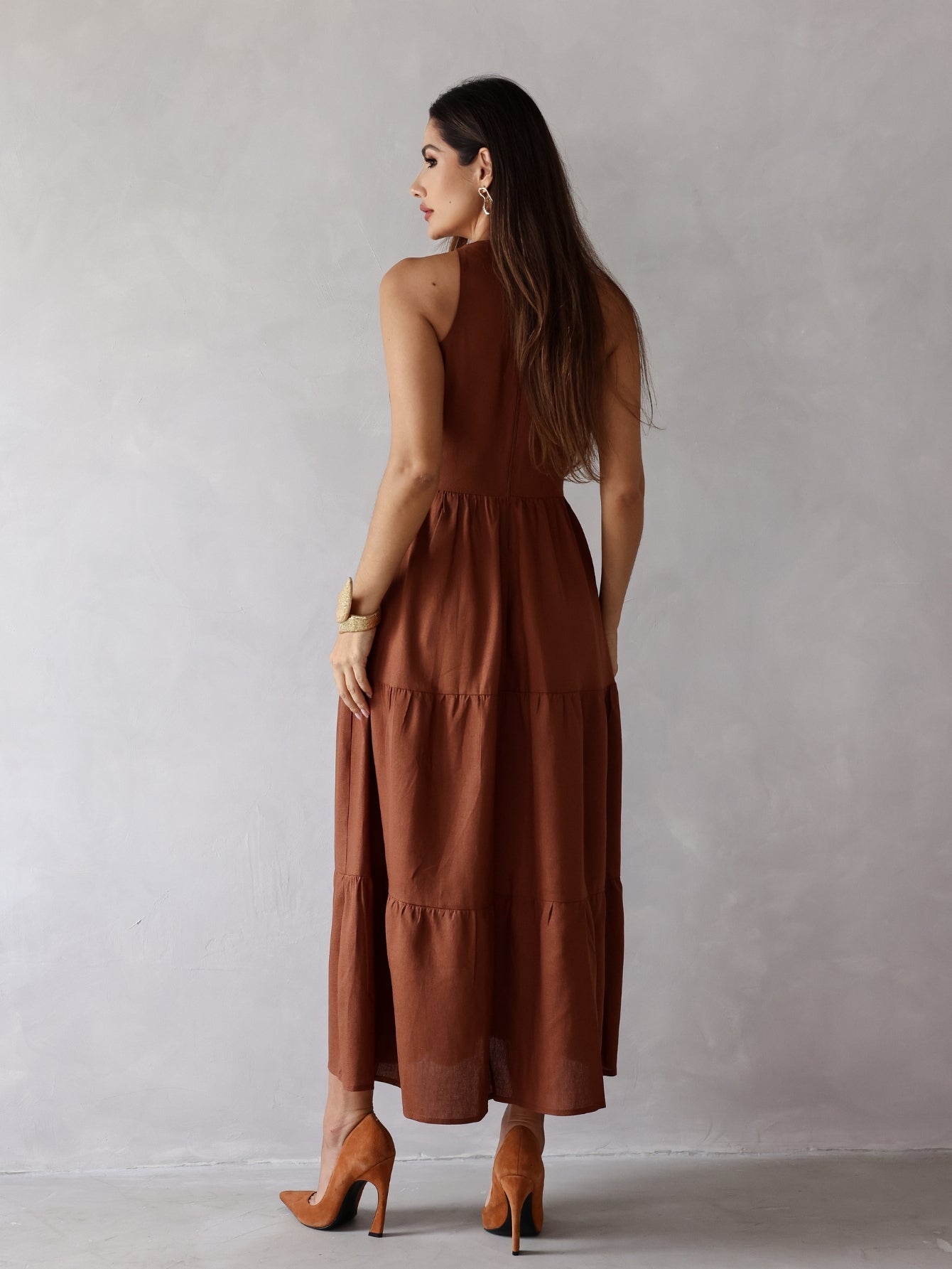 Vestido de Linho Sofia- A Combinação perfeita entre estilo e conforto + Frete Grátis