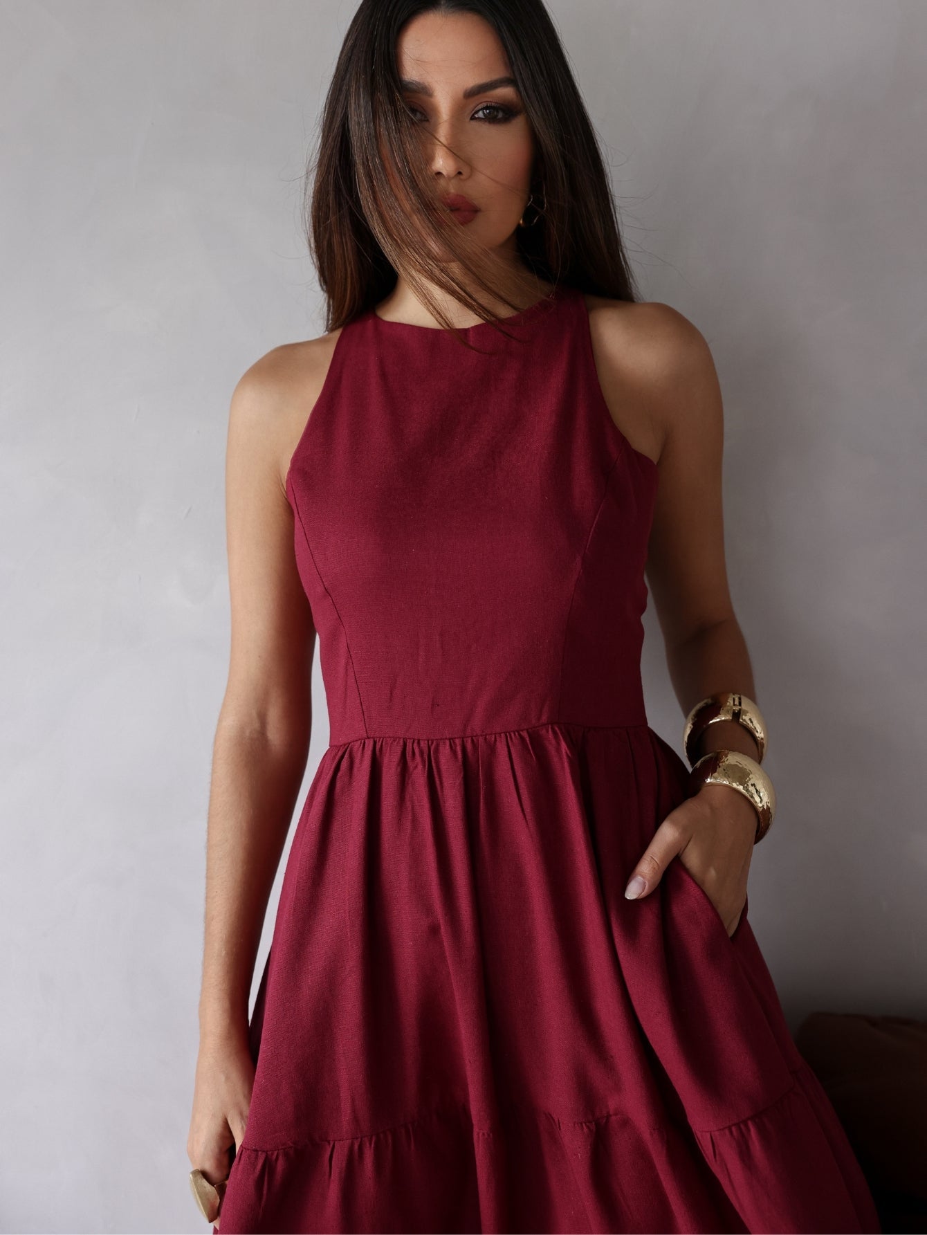 Vestido de Linho Sofia- A Combinação perfeita entre estilo e conforto + Frete Grátis