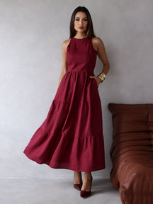 Vestido de Linho Sofia- A Combinação perfeita entre estilo e conforto + Frete Grátis