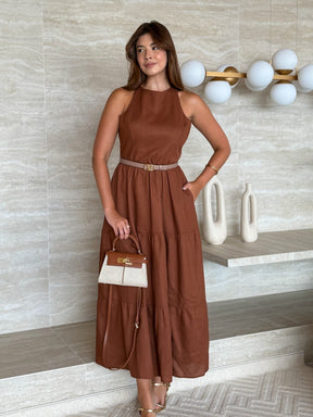 Vestido de Linho Sofia- A Combinação perfeita entre estilo e conforto + Frete Grátis
