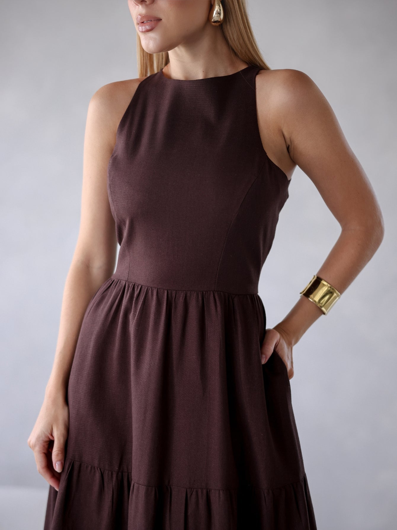 Vestido de Linho Sofia- A Combinação perfeita entre estilo e conforto + Frete Grátis