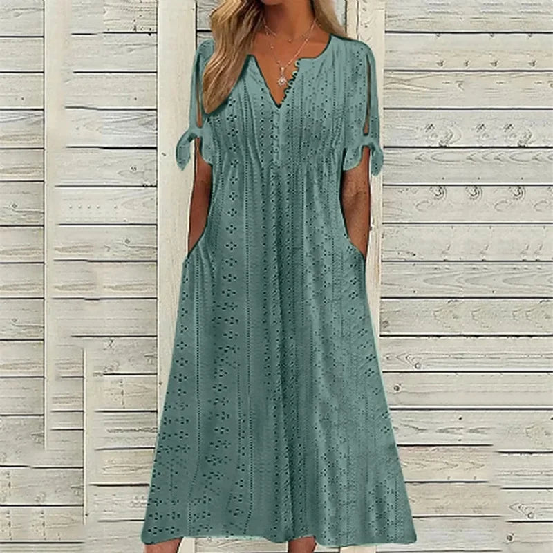 Vestido de Renda Luísa - Perfeito para dias quentes, encontros especiais ou passeios ao ar livre. (Verão 2026)
