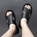Sandália Masculina Retrô  em Couro Genuíno