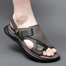 Sandália Masculina Retrô  em Couro Genuíno