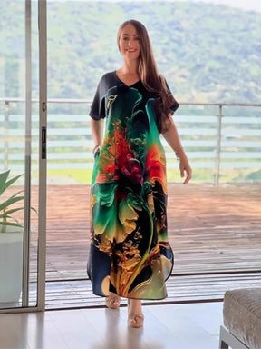 Vestido Estampado Yasmin- Rico em detalhes que vão te encantar