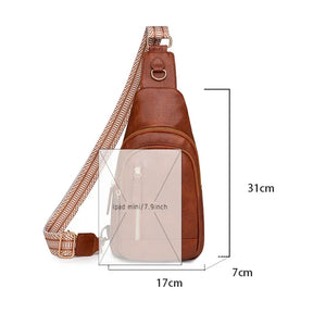 Bolsa Transversal Elegante- Espaçosa e um estilo que complementa a moda