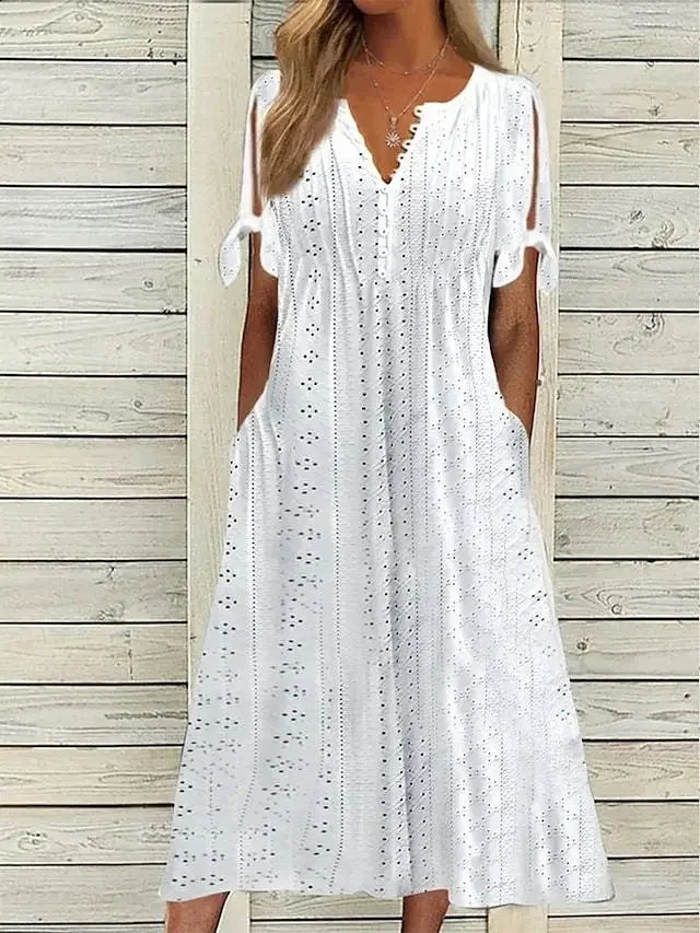 Vestido de Renda Luísa - Perfeito para dias quentes, encontros especiais ou passeios ao ar livre. (Verão 2026)