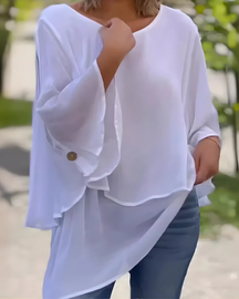 Camisa Elegante  | Vintage - Linho Puro (Leve e Soltinho)+ Frete Grátis + Frete Grátis