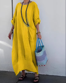 Vestido Marina Confortável e elegante | Casual e Sofisticado - Linho Premium + Frete Grátis