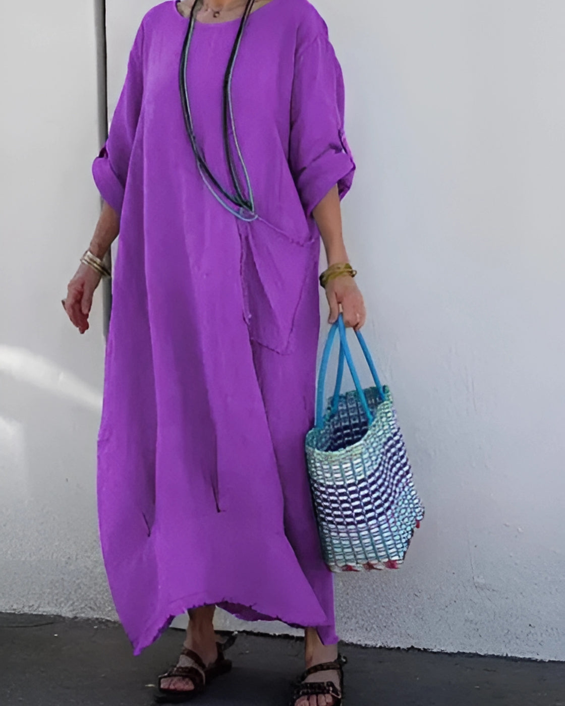 Vestido Marina Confortável e elegante | Casual e Sofisticado - Linho Premium + Frete Grátis