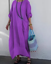 Vestido Marina Confortável e elegante | Casual e Sofisticado - Linho Premium + Frete Grátis