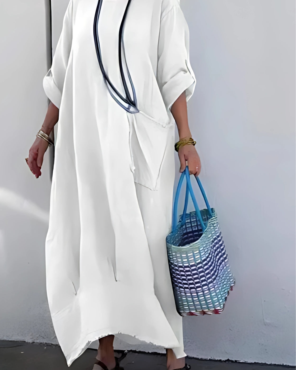 Vestido Marina Confortável e elegante | Casual e Sofisticado - Linho Premium + Frete Grátis