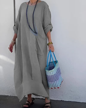 Vestido Marina Confortável e elegante | Casual e Sofisticado - Linho Premium + Frete Grátis