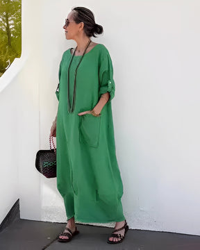 Vestido Marina Confortável e elegante | Casual e Sofisticado - Linho Premium + Frete Grátis