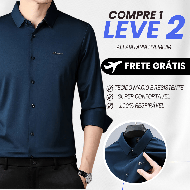 Camisa Social Manga Longa Premium® - Elegância e Conforto [ COMPRE 1 LEVE 2 ]