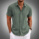 Cotton Shirt ™-Camisa Manga Curta Linho