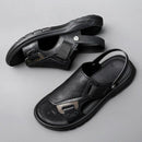 Sandália Masculina Retrô  em Couro Genuíno