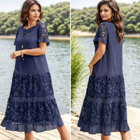 Vestido Charm em Algodão com Detalhes Únicos / Elegância Atemporal e Conforto em Cada Detalhe!
