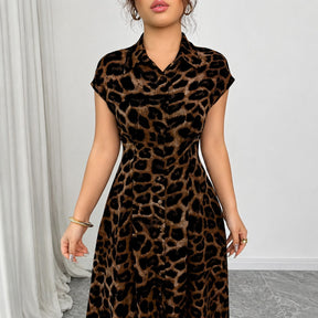 Vestido Yara com Estampa de Leopardo- Para um visual Inesquecível
