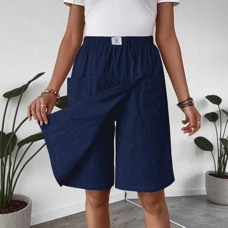 Shorts Saia Melissa- Confeccionado em Linho de Algodão com Conforto Premium