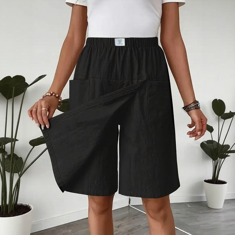 Shorts Saia Melissa- Confeccionado em Linho de Algodão com Conforto Premium