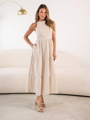 Vestido de Linho Sofia- A Combinação perfeita entre estilo e conforto + Frete Grátis