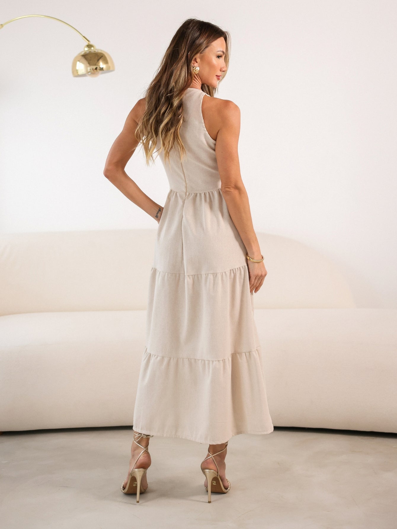 Vestido de Linho Sofia- A Combinação perfeita entre estilo e conforto + Frete Grátis