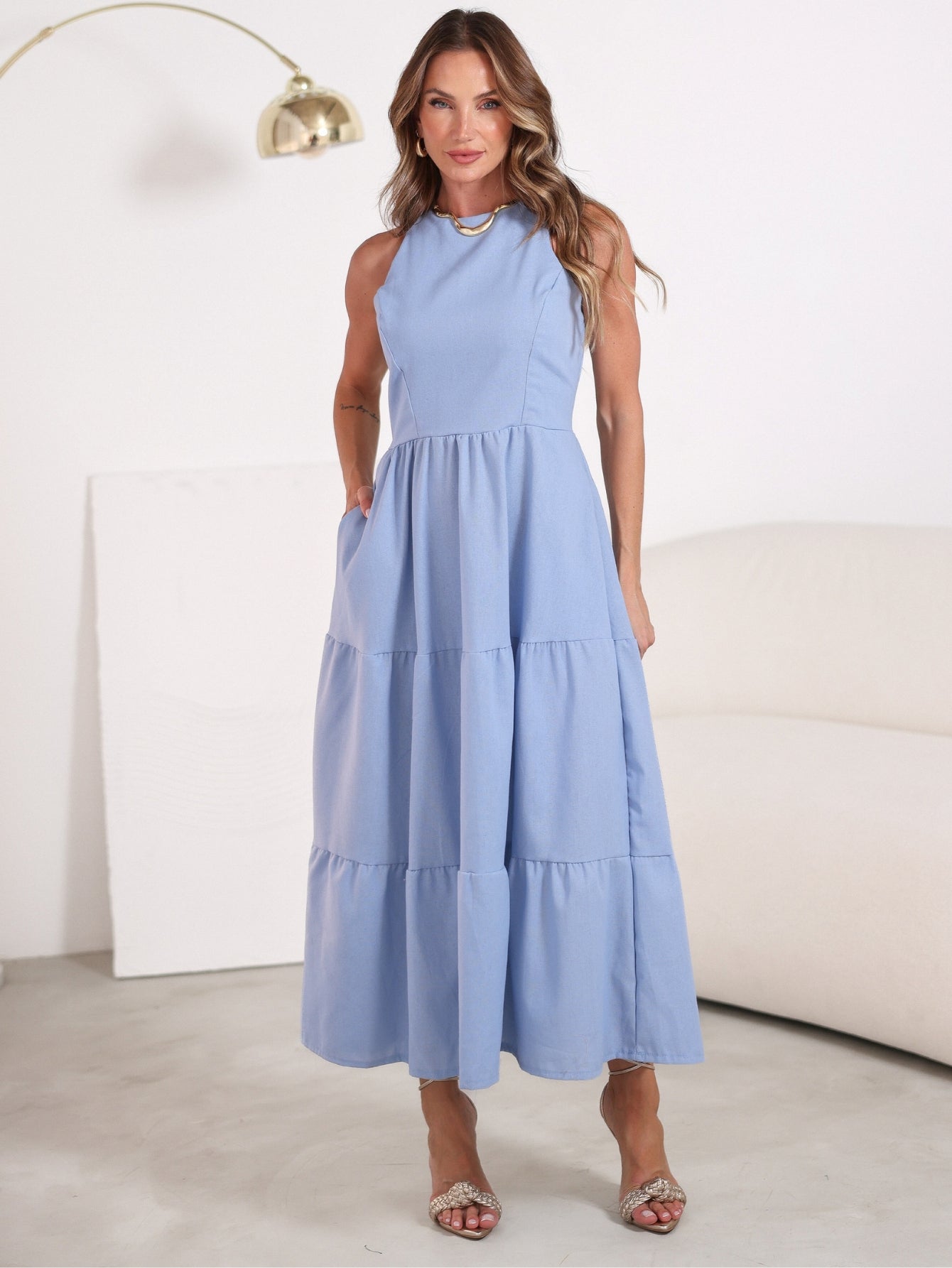 Vestido de Linho Sofia- A Combinação perfeita entre estilo e conforto + Frete Grátis