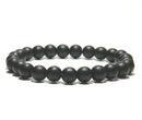 Noter Natural Matte Bracelet Stone Men 4mm 6mm 8mm 10mm 12mm Round Onyx Beaded Braslet Male Accessories Pulseira Husband Gift - Descont Express