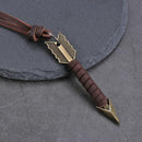 Man Necklace Handmade Vintage Leather Arrow Pendant Necklace Rope Chain Necklaces Men&Women Punk Jewlery Accessories Wholesale - Descont Express