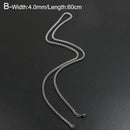 Titanium Steel Chain Necklace for Men Women Link Chain Black Silver Color Punk Choker Fashion Male Jewelry Gift Accessories - Descont Express