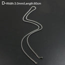 Titanium Steel Chain Necklace for Men Women Link Chain Black Silver Color Punk Choker Fashion Male Jewelry Gift Accessories - Descont Express
