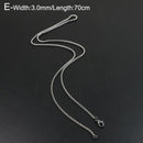 Titanium Steel Chain Necklace for Men Women Link Chain Black Silver Color Punk Choker Fashion Male Jewelry Gift Accessories - Descont Express
