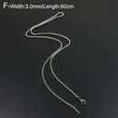 Titanium Steel Chain Necklace for Men Women Link Chain Black Silver Color Punk Choker Fashion Male Jewelry Gift Accessories - Descont Express