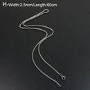 Titanium Steel Chain Necklace for Men Women Link Chain Black Silver Color Punk Choker Fashion Male Jewelry Gift Accessories - Descont Express